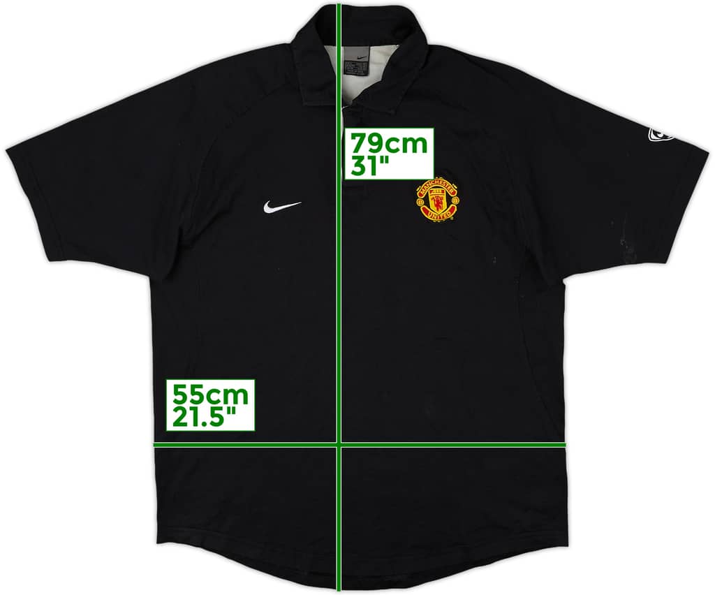 2003-04 Manchester United Nike Polo Shirt - 8/10 - (L)