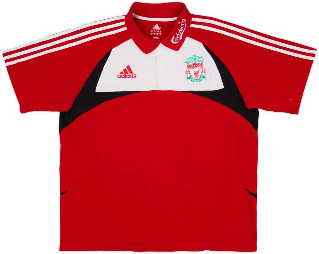 2007-08 Liverpool adidas Polo Shirt - 7/10 - (L/XL)