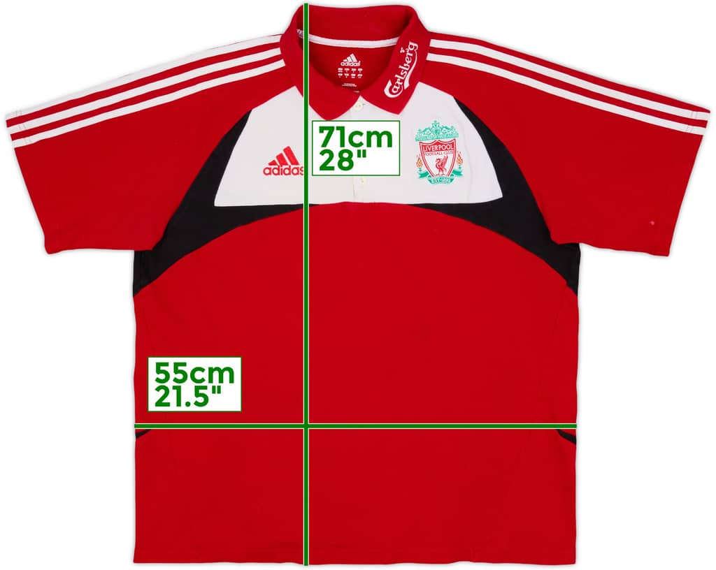 2007-08 Liverpool adidas Polo Shirt - 7/10 - (L/XL)