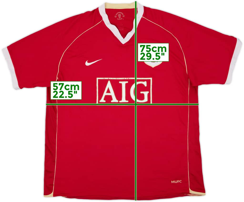 2006-07 Manchester United Home Shirt - 5/10 - (XL)