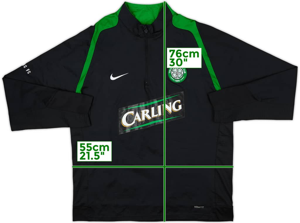 2007-08 Celtic Nike 1/4 Zip Drill Top - 8/10 - (L)