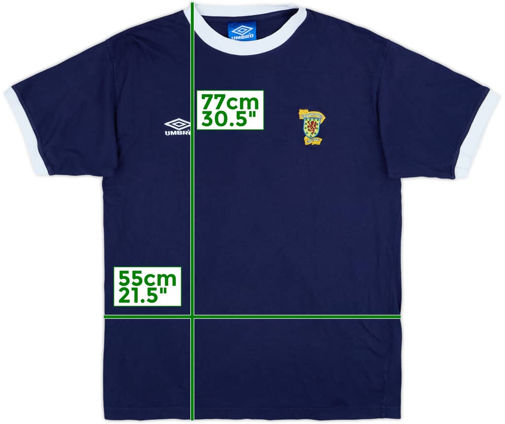 1991-93 Scotland Umbro Cotton Tee - 9/10 - (L)