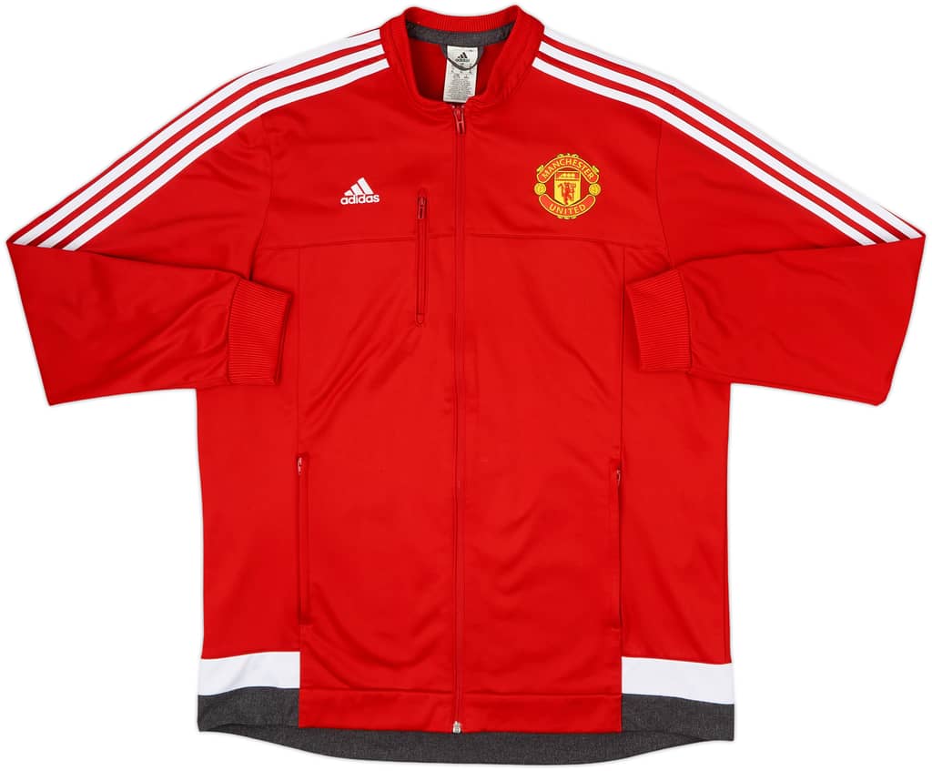 2015-16 Manchester United adidas Track Jacket - 8/10 - (XL)