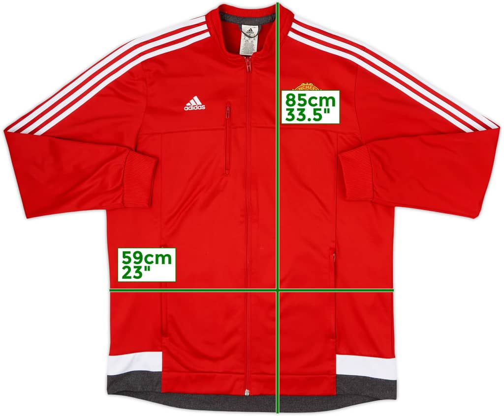 2015-16 Manchester United adidas Track Jacket - 8/10 - (XL)