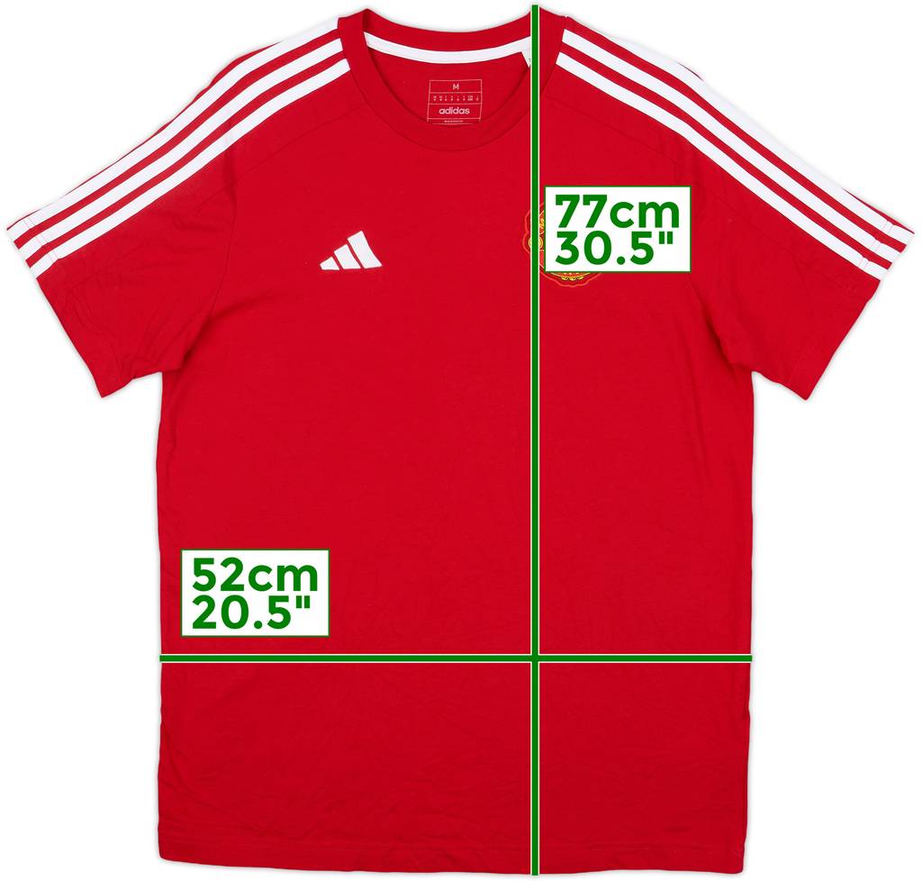 2023-24 Manchester United adidas Cotton Tee - 8/10 - (M)