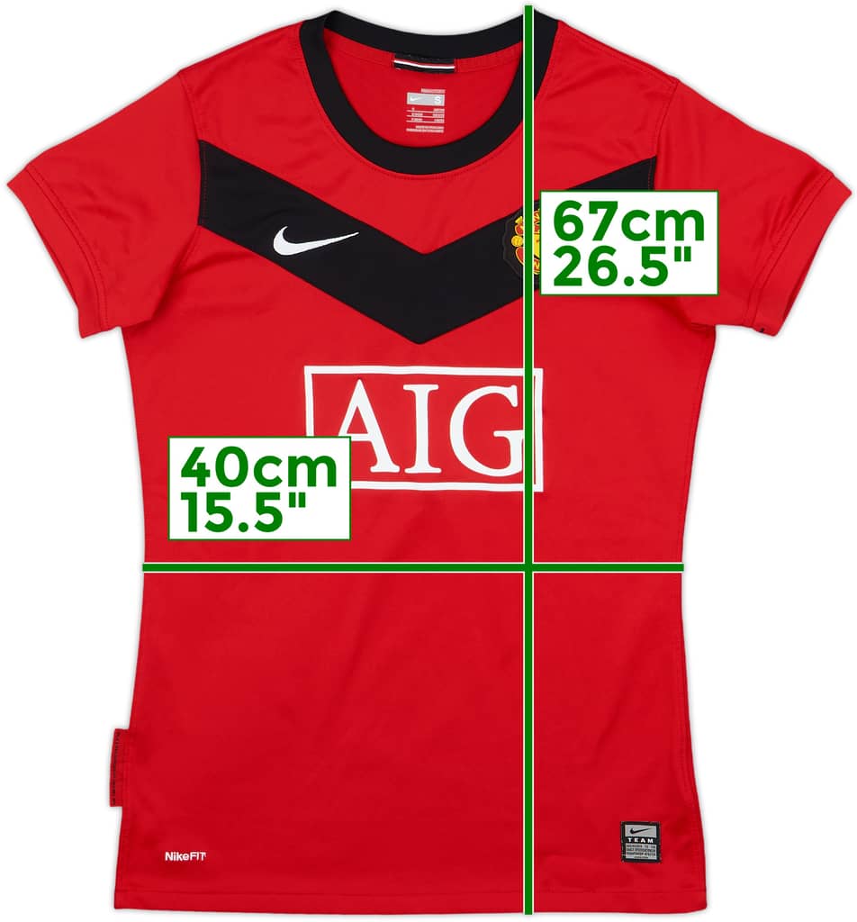 2009-10 Manchester United Home Shirt - 9/10 - (Women's S)