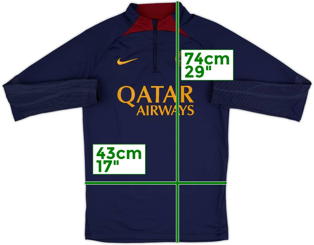 2023-24 Paris Saint-Germain Nike 1/4 Zip Drill Top - 9/10 - (S)