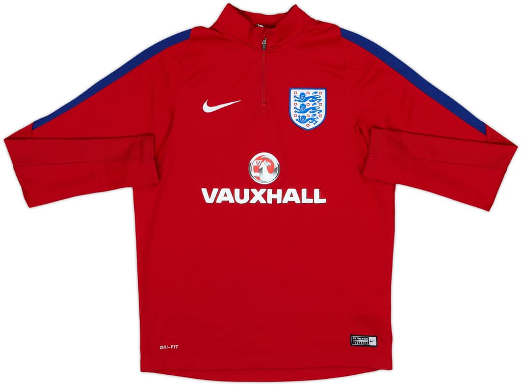 2016-17 England Nike 1/4 Zip Training Top - 8/10 - (L.Boys)