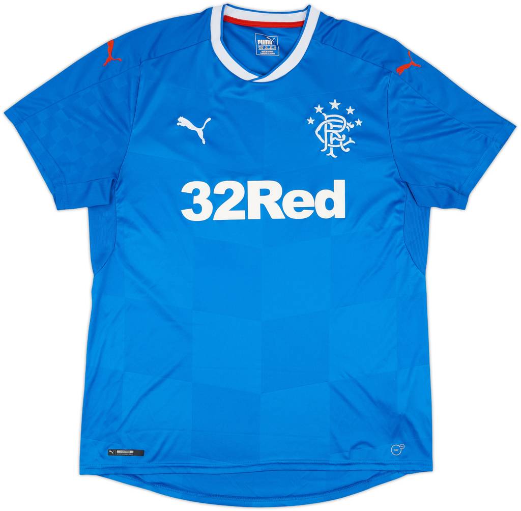 2016-18 Rangers Home Shirt - 7/10 - (XL)