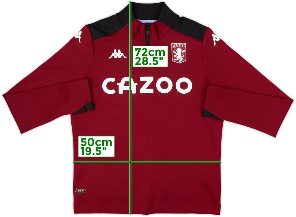 Top de entrenamiento 1/4 Zip Kappa del Aston Villa 2021-22 - 10/10 - (XL)