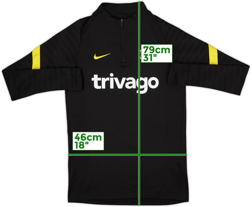 2021-22 Chelsea Nike 1/4 Zip Training Top - 7/10 - (S)