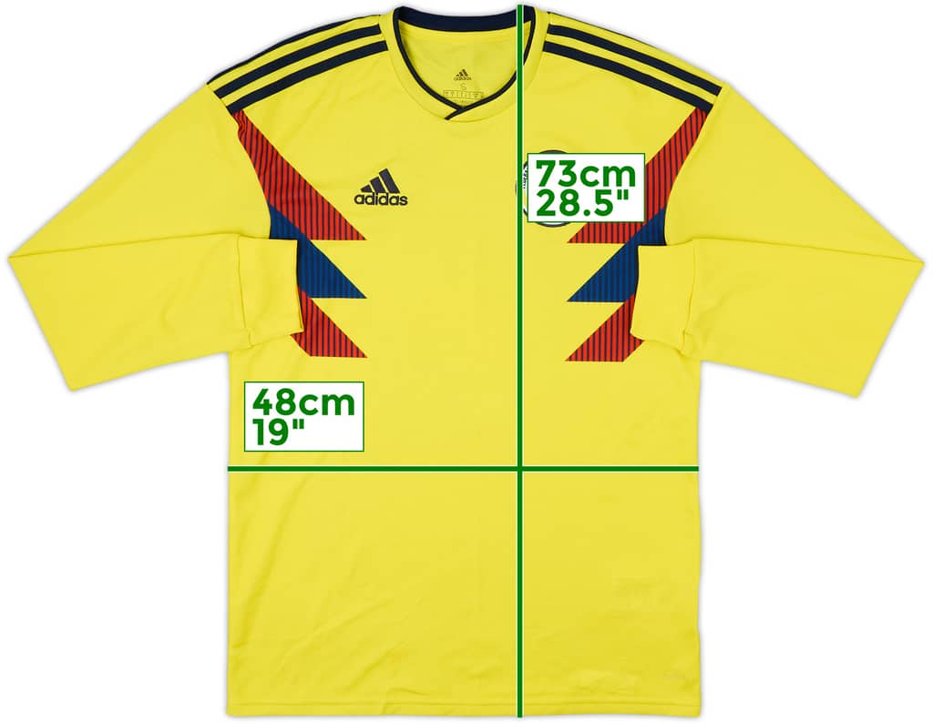 2018-19 Colombia Home L/S Shirt - 9/10 - (S)