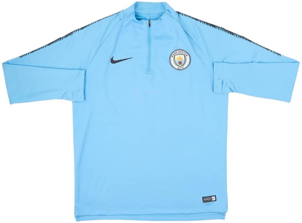 2017-18 Manchester City Nike 1/4 Zip Drill Top - 7/10 - (L)
