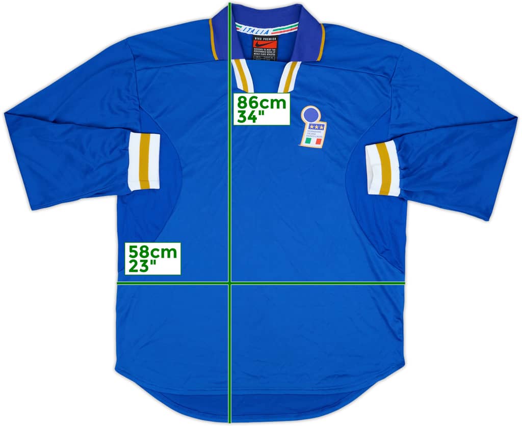 1996-97 Italy Player Issue Home L/S Shirt - 10/10 - (XL)