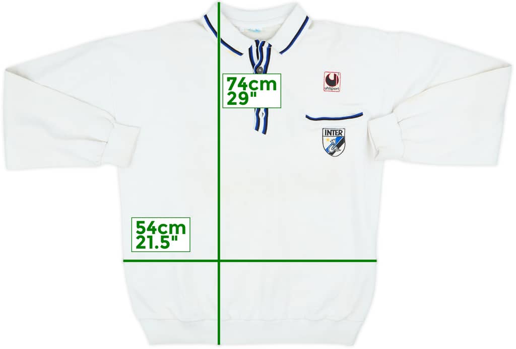 Camiseta polo de manga larga Uhlsport del Inter Milan 1988-89 - 5/10 - (L)