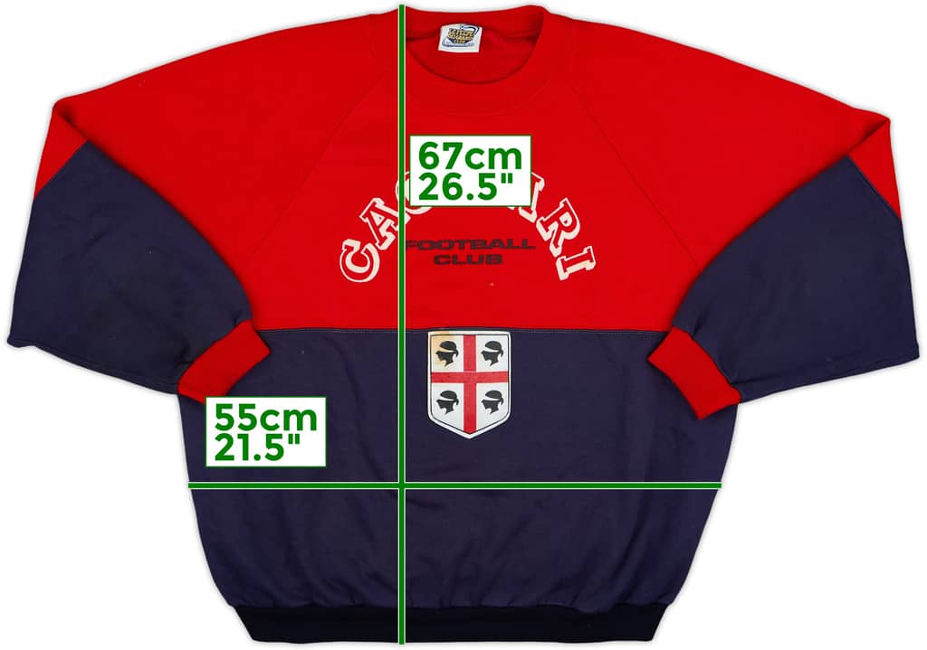 1990-91 Cagliari Le Felpe Dei Grandi Club Sweat Top - 5/10 - (L)