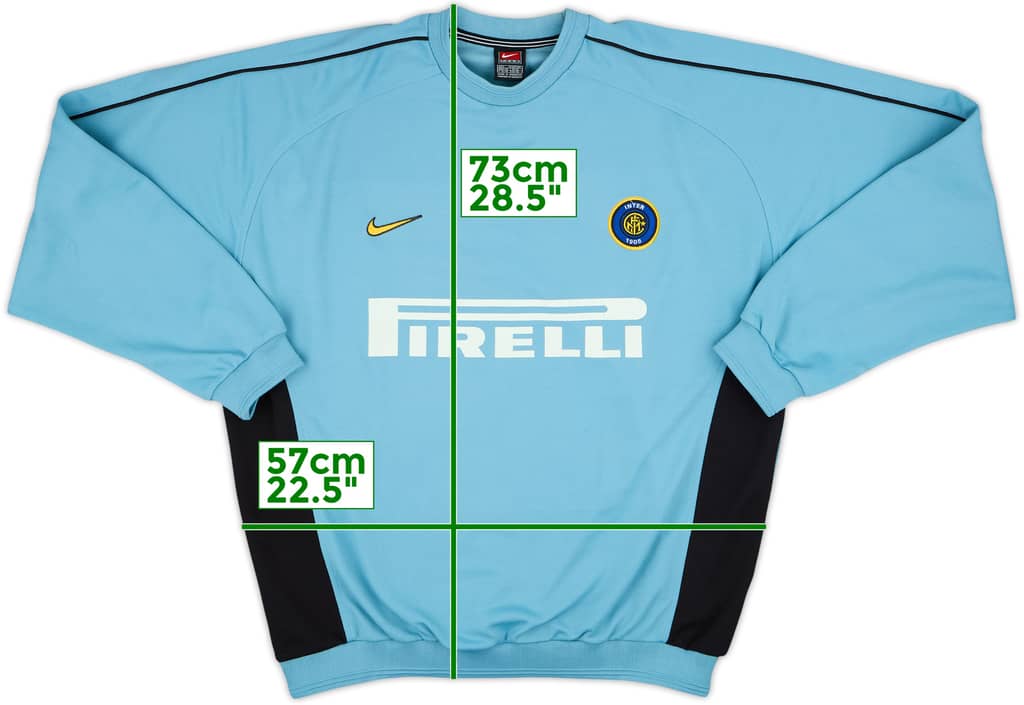 1999-00 Inter Milan Nike Sweat Top - 6/10 - (L)