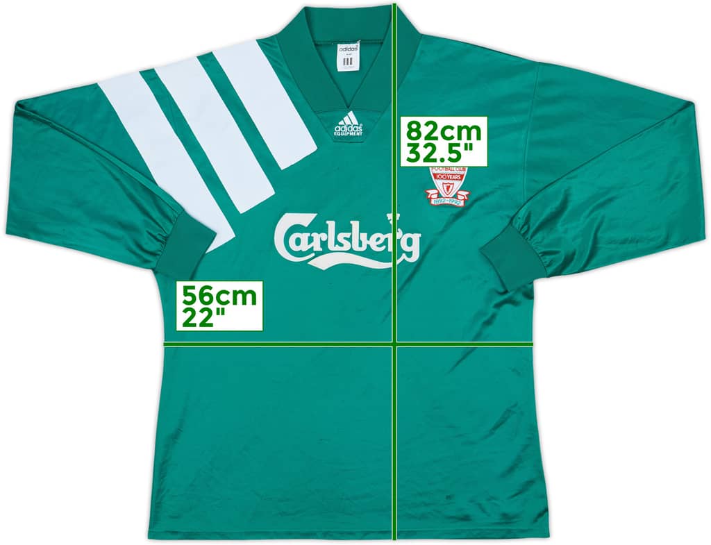 1992-93 Liverpool Player Issue Centenary Away L/S Shirt - 6/10 - (L/XL)