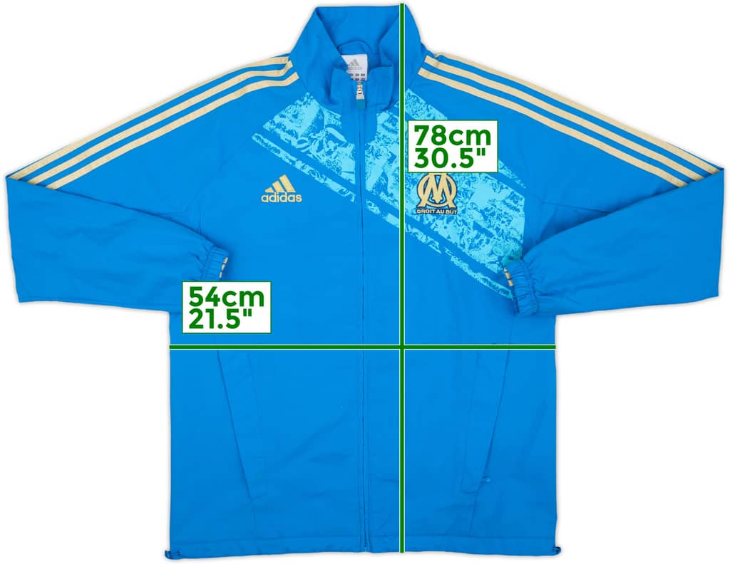 2011-12 Olympique Marseille adidas Track Jacket - 7/10 - (M)