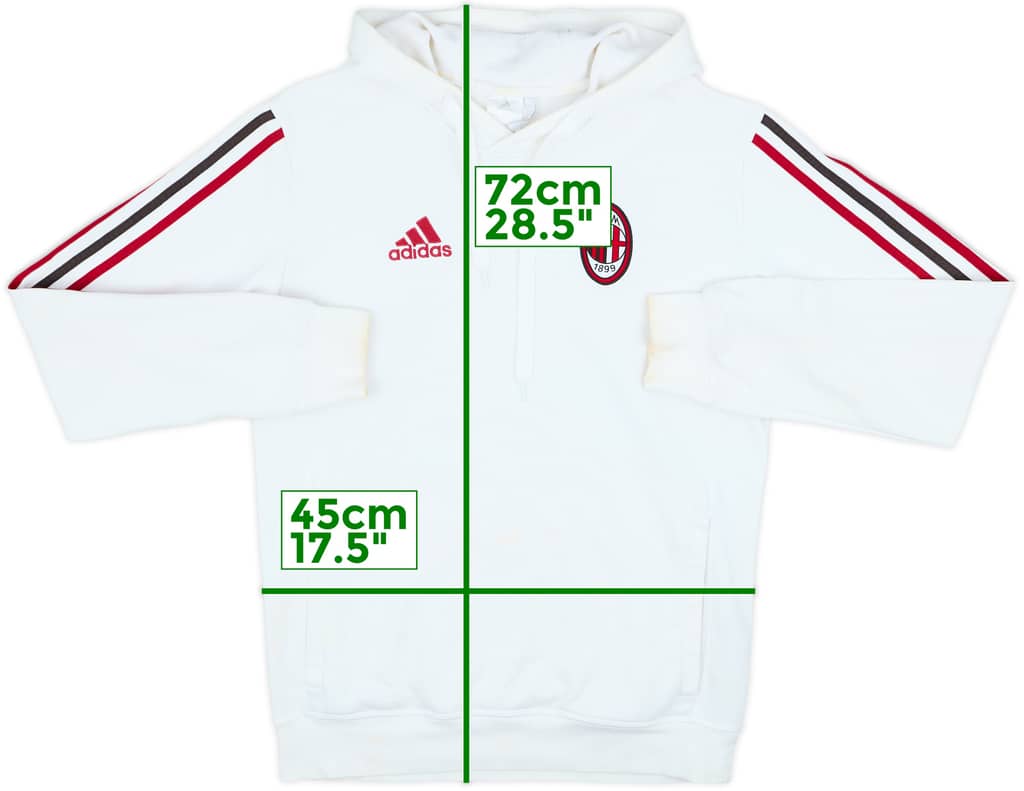 2017-18 AC Milan adidas Hooded Sweat Top - 5/10 - (S)