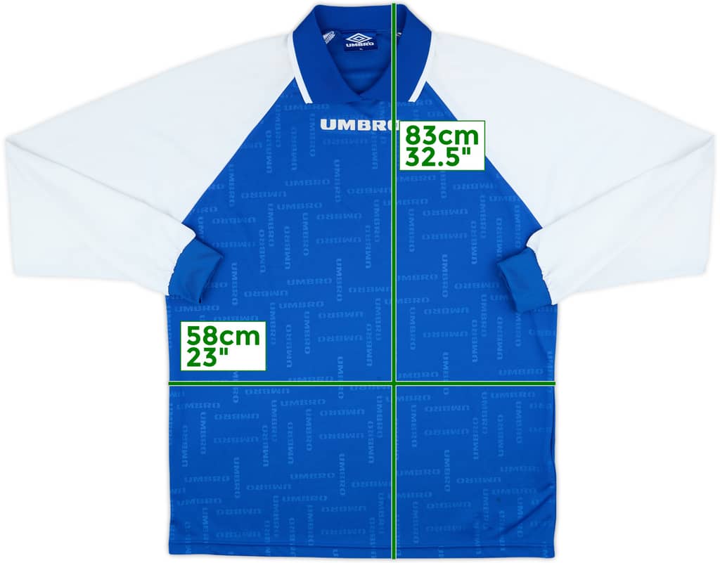 1990s Umbro Template L/S Shirt - 8/10 - (XL)