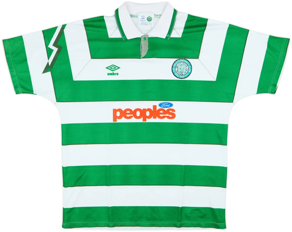1991-92 Celtic Home Shirt - 7/10 - (XL)