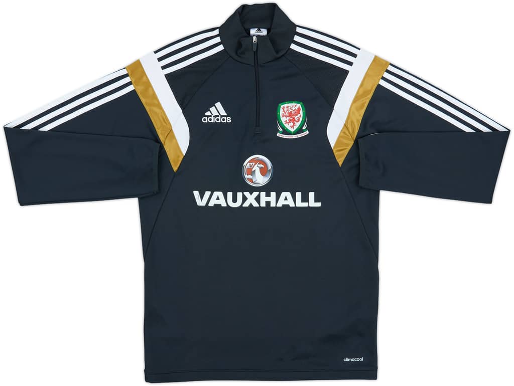2014-15 Wales adidas 1/4 Zip Drill Top - 8/10 - (S)