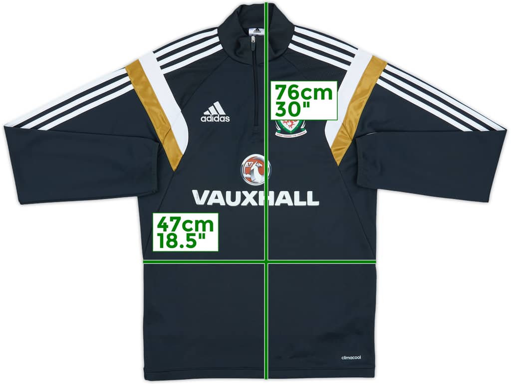 2014-15 Wales adidas 1/4 Zip Drill Top - 8/10 - (S)