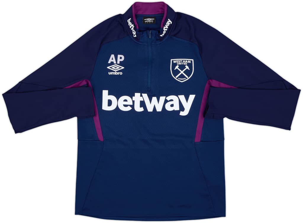 2020-21 West Ham Staff Issue Umbro 1/4 Zip Drill Top AP - 8/10 - (S)