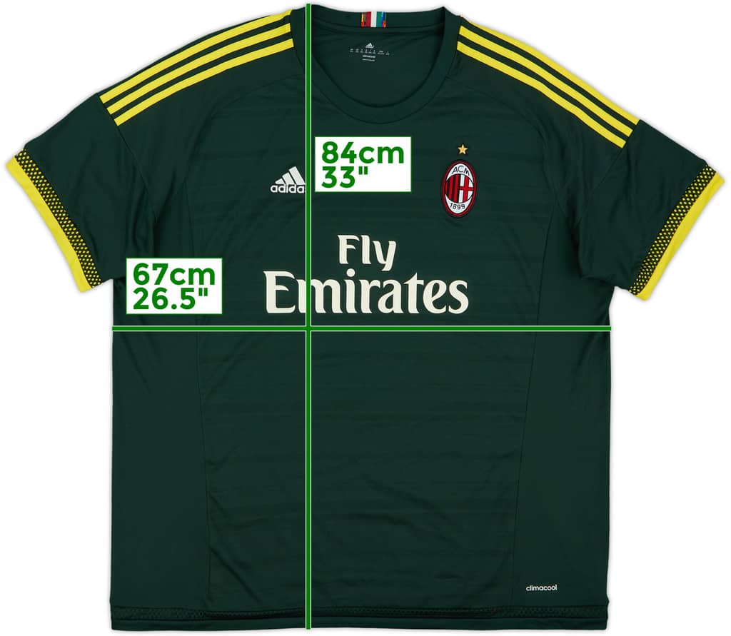 2015-16 AC Milan Third Shirt - 10/10 - (XXL)