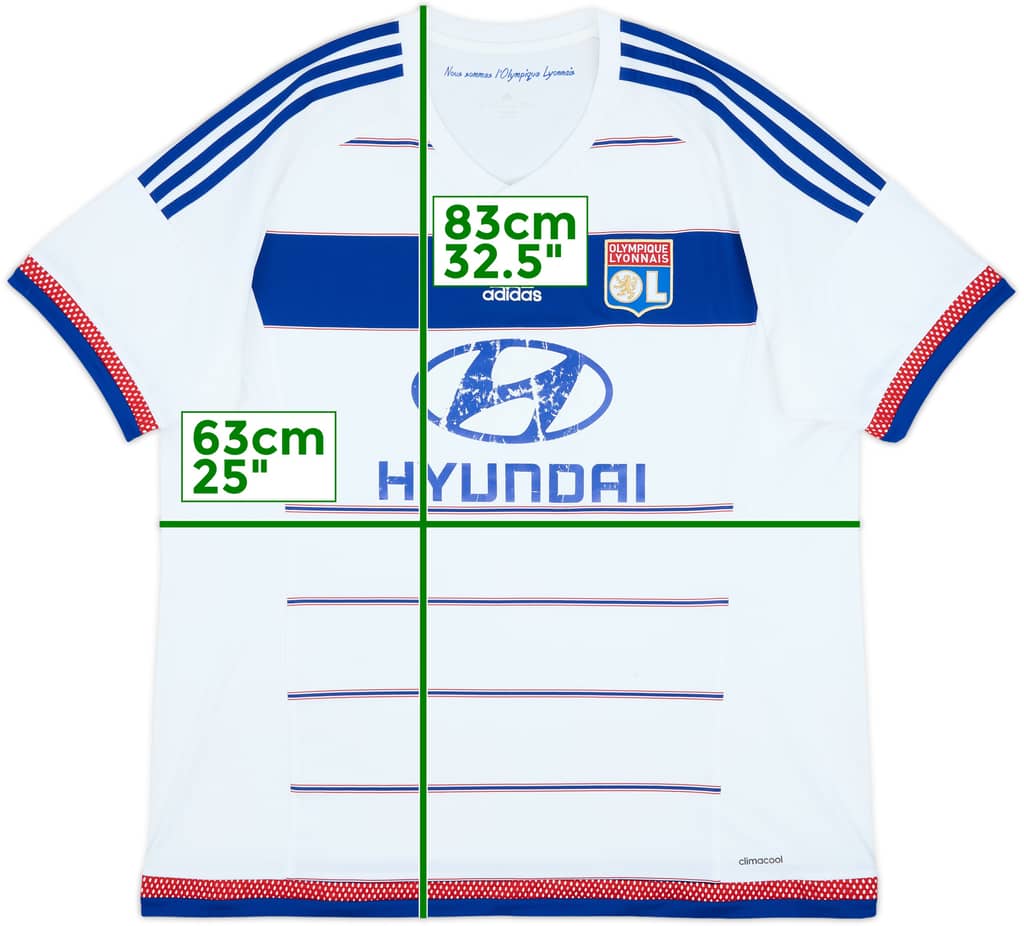 2015-16 Lyon Home Shirt - 5/10 - (XXL)