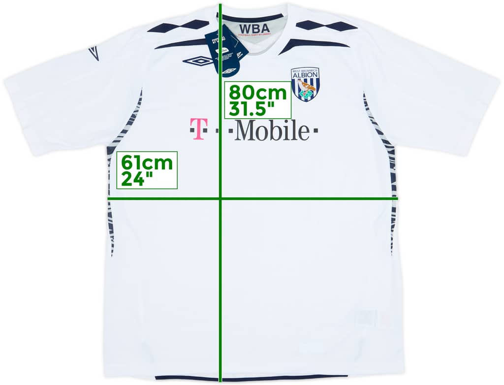 Camiseta de visitante del West Brom 2007-08 (XXL)
