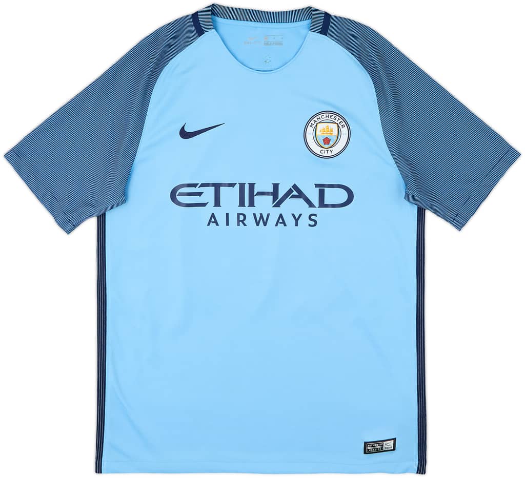 2016-17 Manchester City Home Shirt Kun Aguero #10 - 8/10 - (M)