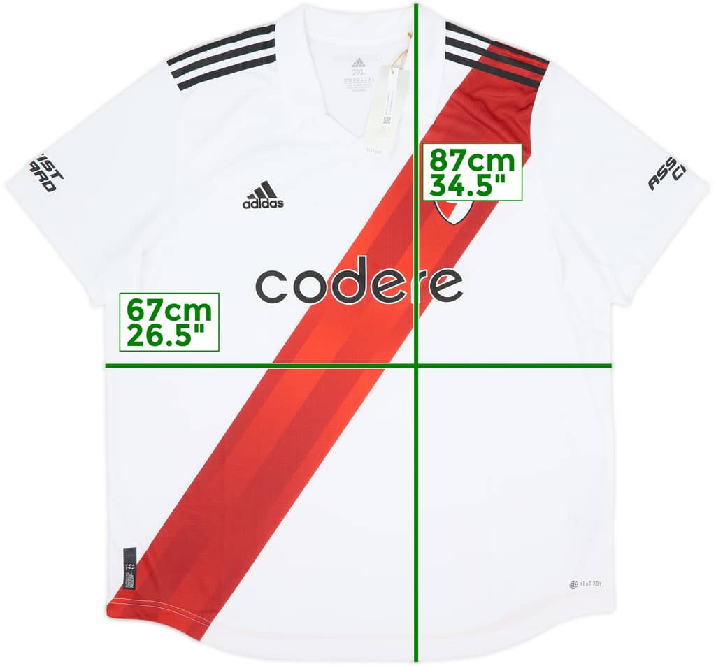 Camiseta auténtica de local de River Plate 2022 (XXL)