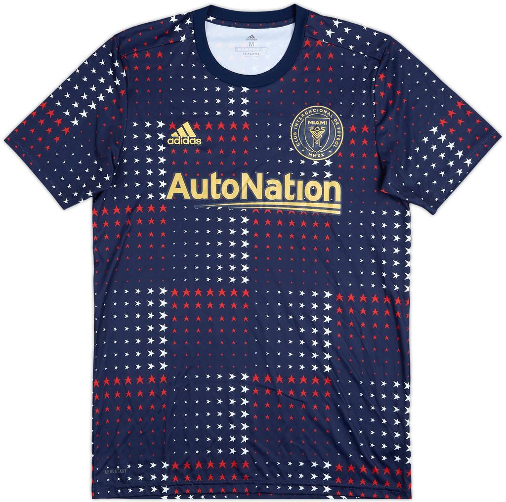 2021 Inter Miami Player Issue adidas Pre Match Shirt (Morgan) - 9/10 - (M)