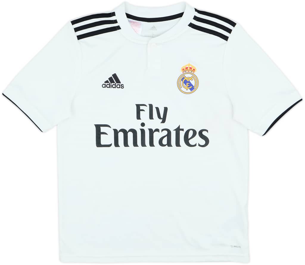 2018-19 Real Madrid Home Shirt - 8/10 - (L.Boys)