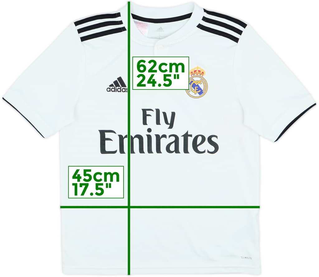 2018-19 Real Madrid Home Shirt - 8/10 - (L.Boys)