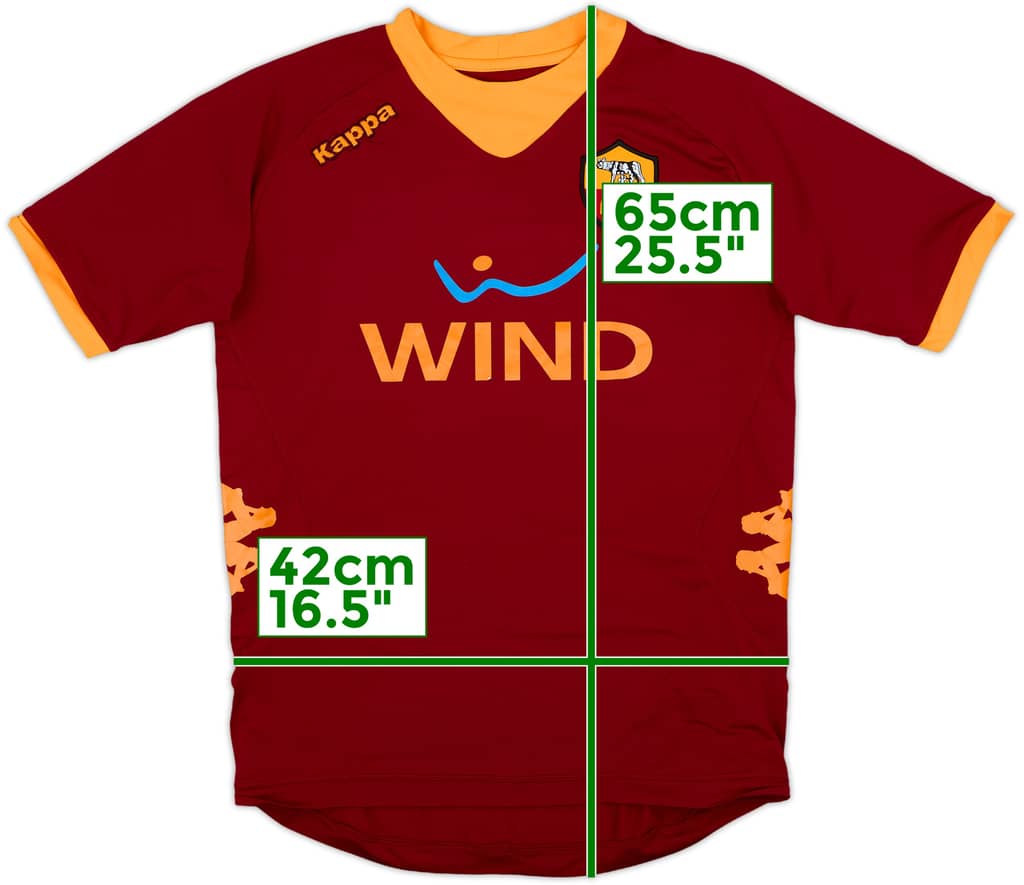 2011-12 Roma Home Shirt - 7/10 - (XL.Boys)