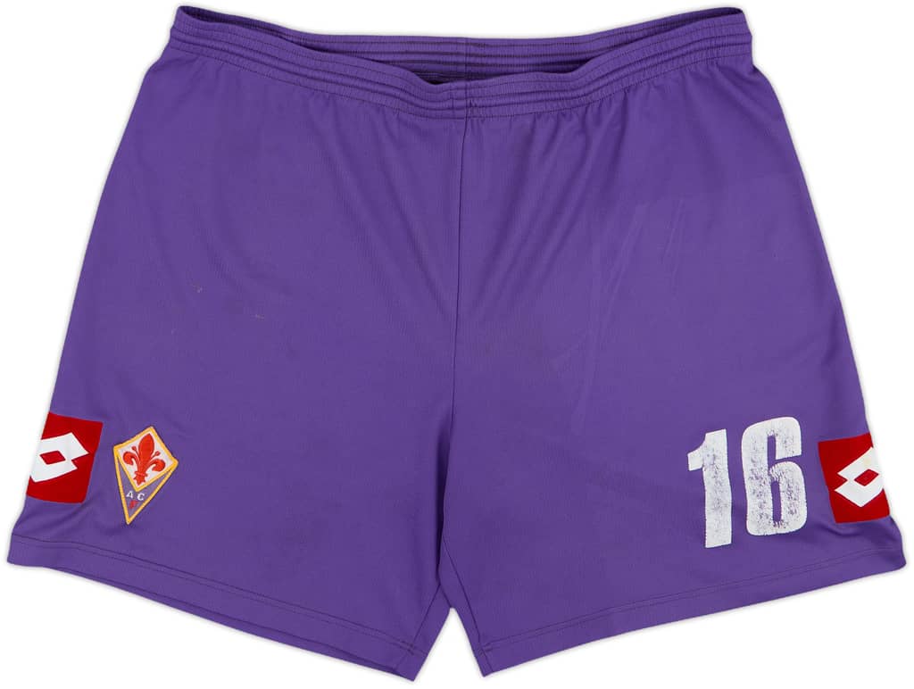 2011-12 Fiorentina Home Shorts #16 - 5/10 - (XL)