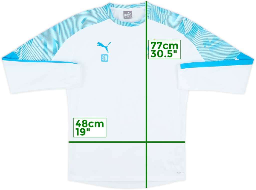 2018-19 Olympique Marseille Staff Issue Puma Drill Top SD - 8/10 - (M)