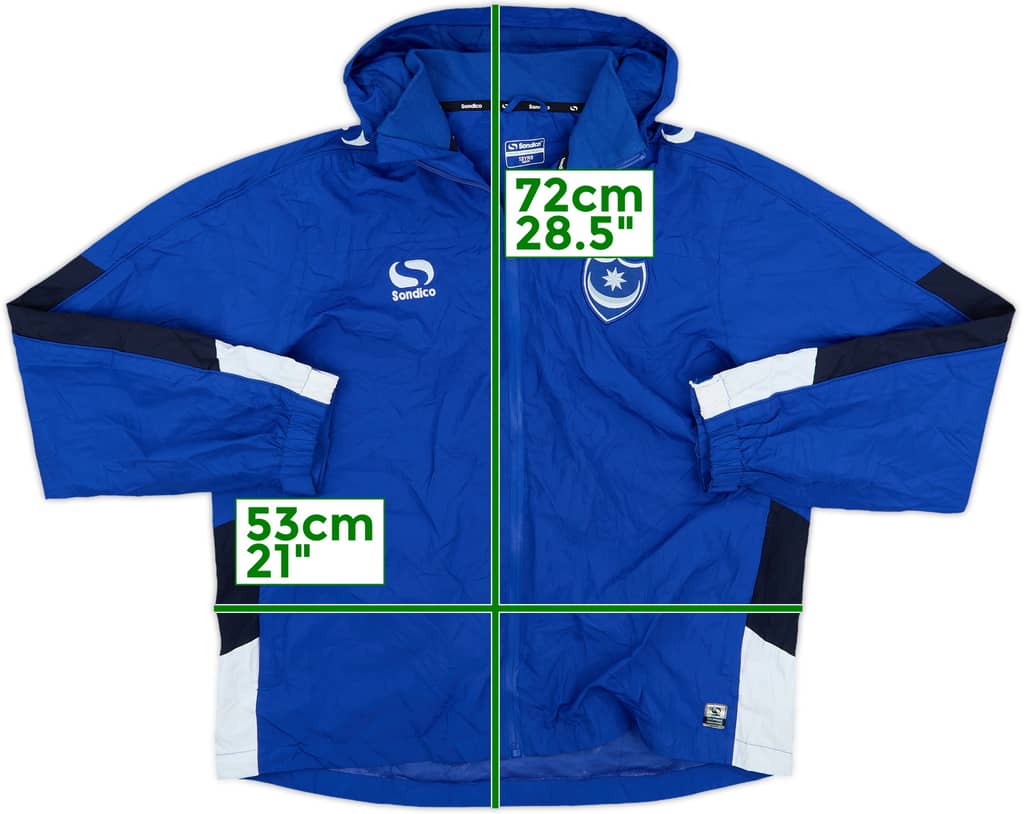2016-18 Portsmouth Sondico Hooded Track Jacket - 8/10 - (L.Boys)