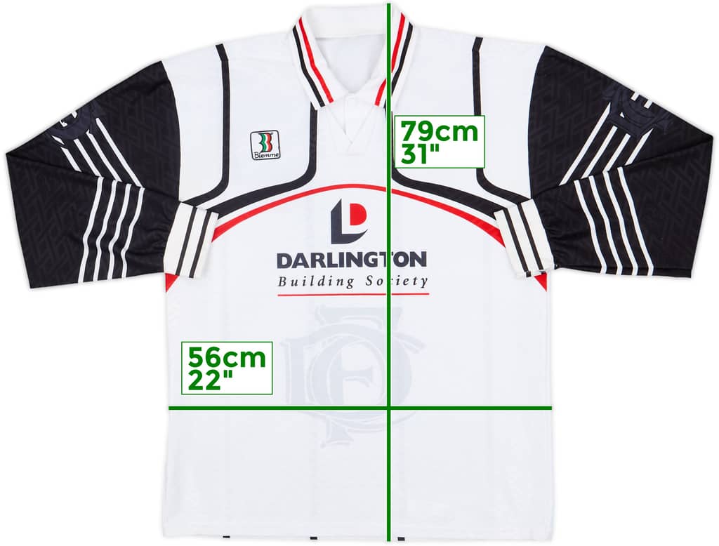 1998-99 Darlington Home L/S Shirt - 6/10 - (XL)