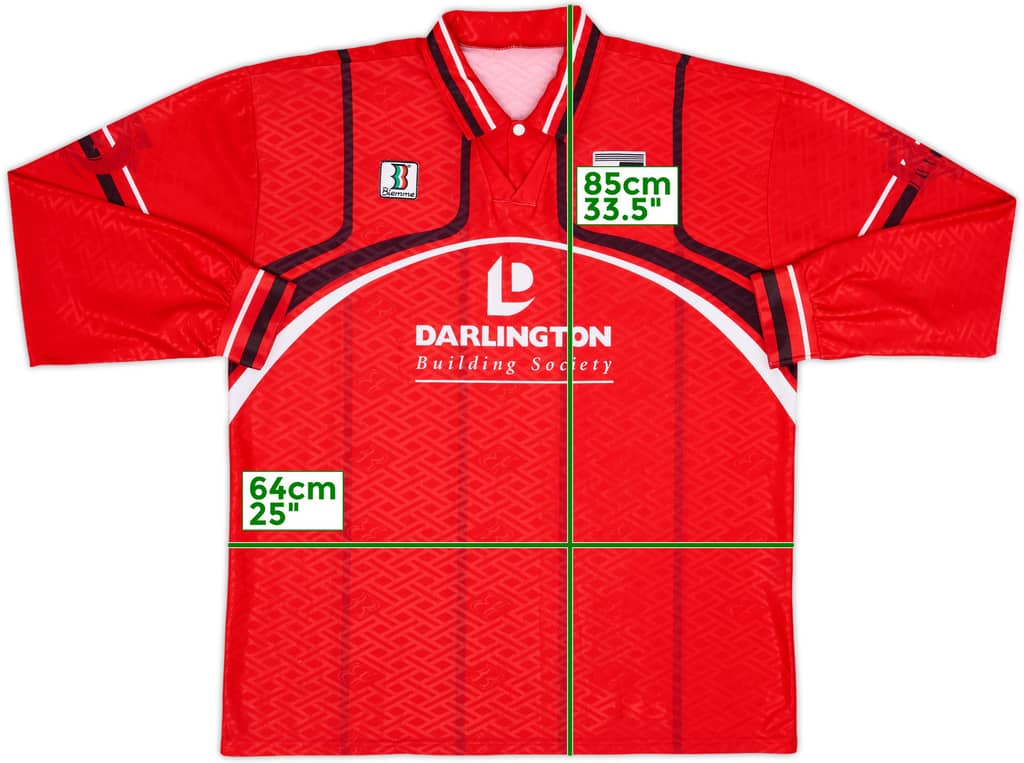 1998-99 Darlington Away L/S Shirt - 8/10 - (XXL)