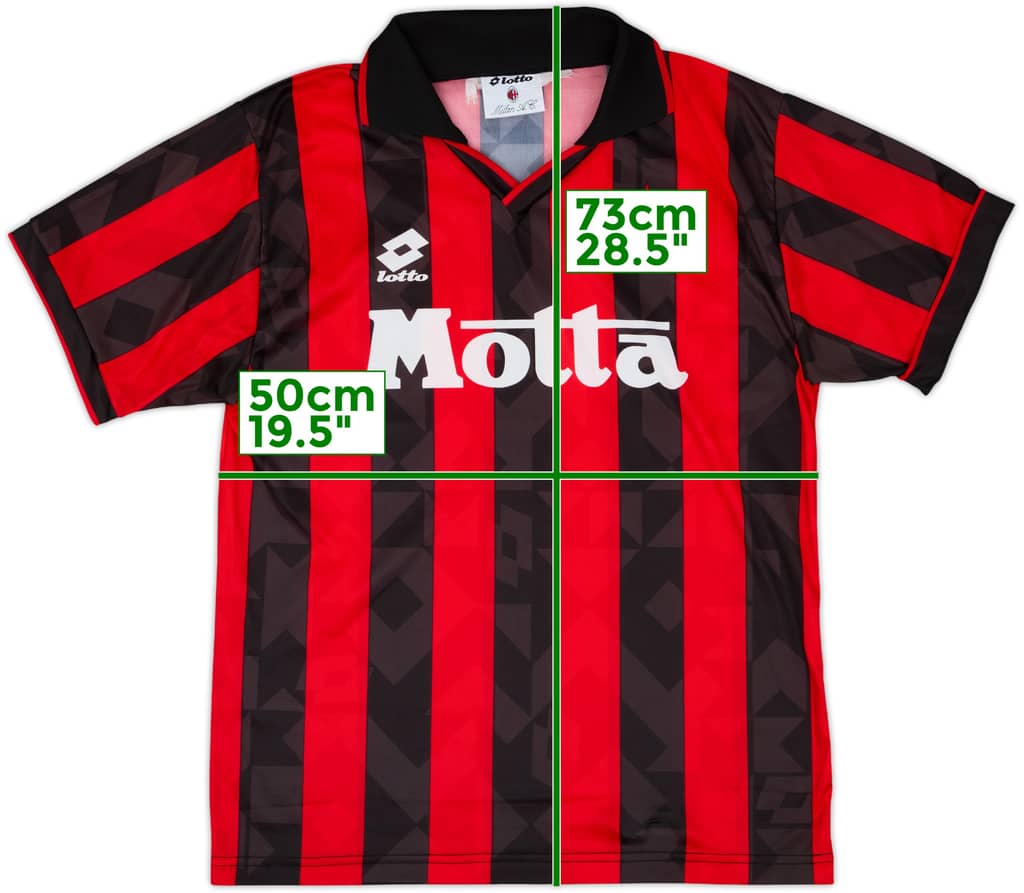 1994-95 AC Milan Basic Home Shirt - 9/10 - (M)