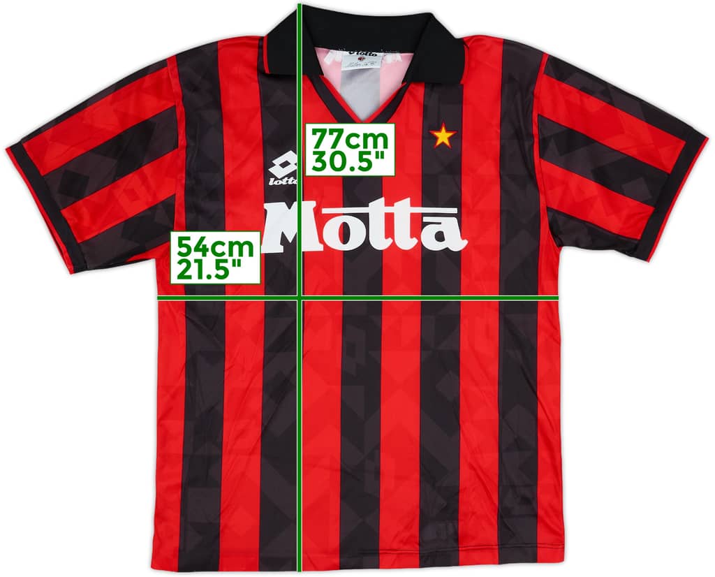 1993-94 AC Milan Home Shirt - 8/10 - (M)
