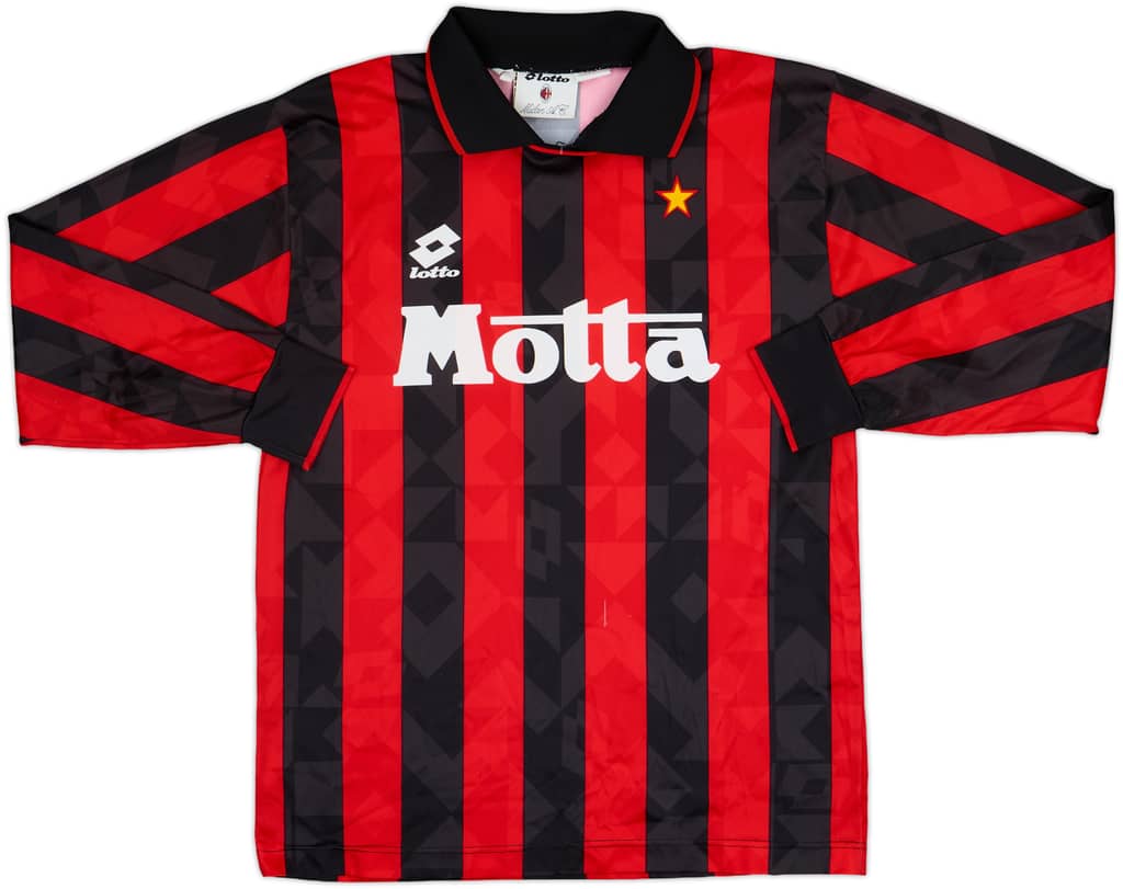 1993-94 AC Milan Home L/S Shirt - 6/10 - (L)