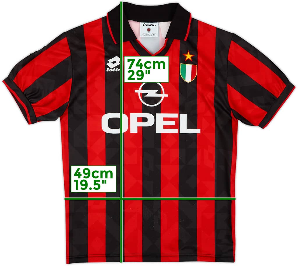 1994-95 AC Milan Home Shirt - 8/10 - (M)