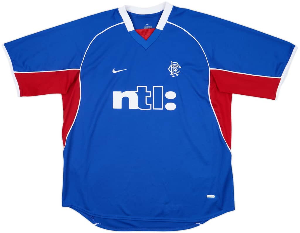 2001-02 Rangers Home Shirt - 9/10 - (XL)