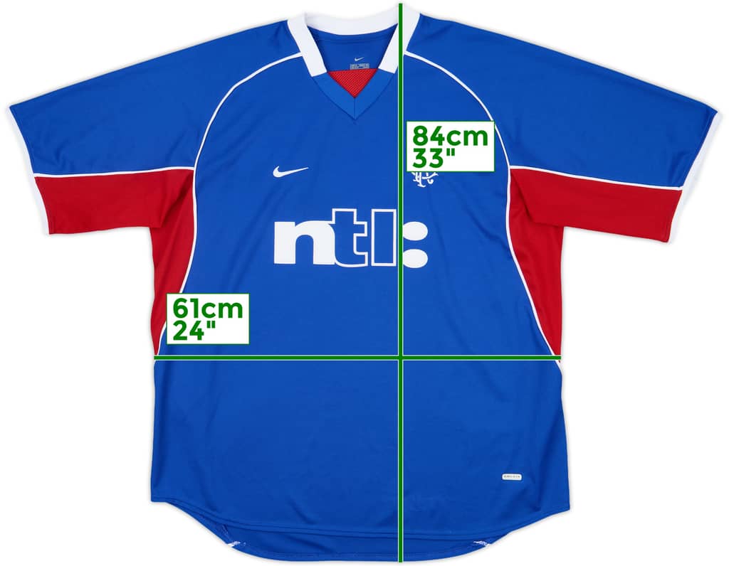 2001-02 Rangers Home Shirt - 9/10 - (XL)