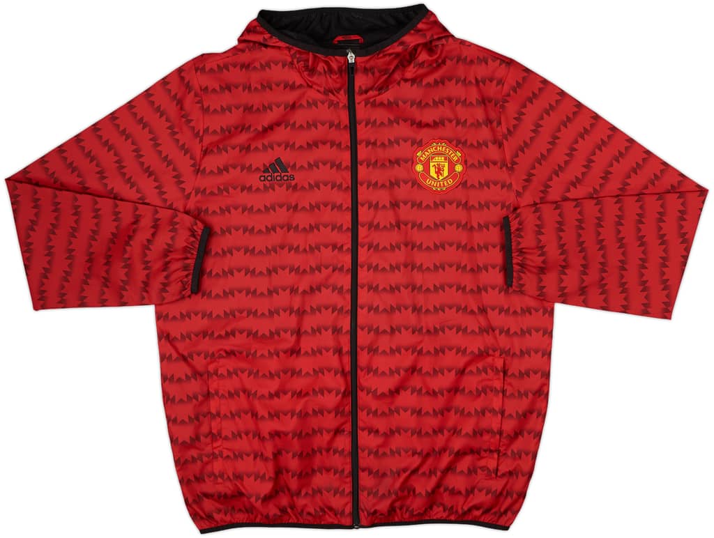 2015-16 Manchester United adidas Hooded Track Jacket - 8/10 - (L)